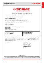 Preview for 9 page of Scame ISOLATORS-EX 20A Installation, Use And Maintenance Manual