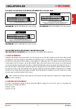 Preview for 11 page of Scame ISOLATORS-EX 20A Installation, Use And Maintenance Manual