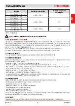 Preview for 15 page of Scame ISOLATORS-EX 20A Installation, Use And Maintenance Manual