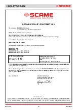 Preview for 16 page of Scame ISOLATORS-EX 20A Installation, Use And Maintenance Manual