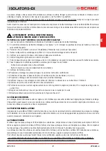 Preview for 21 page of Scame ISOLATORS-EX 20A Installation, Use And Maintenance Manual