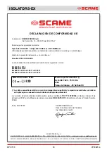 Preview for 30 page of Scame ISOLATORS-EX 20A Installation, Use And Maintenance Manual