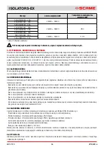 Preview for 36 page of Scame ISOLATORS-EX 20A Installation, Use And Maintenance Manual