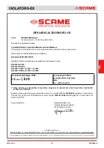 Preview for 37 page of Scame ISOLATORS-EX 20A Installation, Use And Maintenance Manual