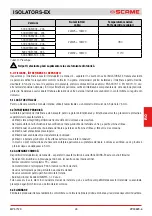 Preview for 43 page of Scame ISOLATORS-EX 20A Installation, Use And Maintenance Manual