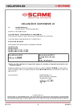 Preview for 44 page of Scame ISOLATORS-EX 20A Installation, Use And Maintenance Manual