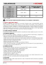 Preview for 50 page of Scame ISOLATORS-EX 20A Installation, Use And Maintenance Manual