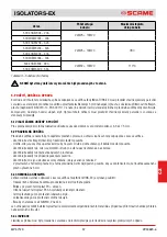 Preview for 57 page of Scame ISOLATORS-EX 20A Installation, Use And Maintenance Manual