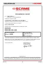 Preview for 58 page of Scame ISOLATORS-EX 20A Installation, Use And Maintenance Manual