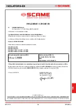 Preview for 65 page of Scame ISOLATORS-EX 20A Installation, Use And Maintenance Manual