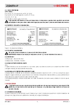 Предварительный просмотр 5 страницы Scame ZENITH-P 644.0200 Installation, Use And Maintenance Manual