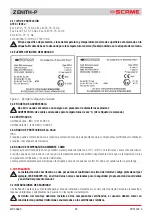 Предварительный просмотр 32 страницы Scame ZENITH-P 644.0200 Installation, Use And Maintenance Manual