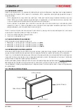 Предварительный просмотр 62 страницы Scame ZENITH-P 644.0200 Installation, Use And Maintenance Manual