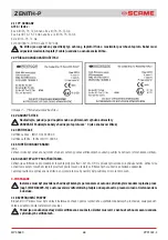 Предварительный просмотр 68 страницы Scame ZENITH-P 644.0200 Installation, Use And Maintenance Manual