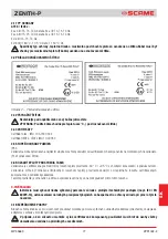 Предварительный просмотр 77 страницы Scame ZENITH-P 644.0200 Installation, Use And Maintenance Manual