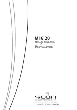 SCAN domestic MIG 20 User Manual preview