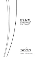 SCAN domestic SFO 2201 User Manual preview