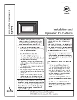 Preview for 1 page of SCAN 45i Installation And Operation Instructions Manual