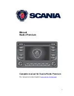 Preview for 1 page of Scania Radio Premium Manual