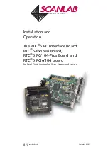 Scanlab RTC 5 PC Interface Board Installation And Operation Manual preview