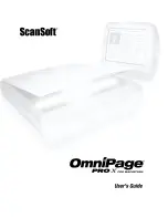 Предварительный просмотр 1 страницы ScanSoft OMNIPAGE PRO X Manual