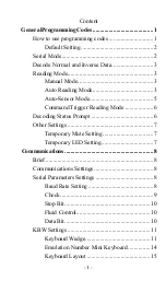 Scantech DC-100 Programming Manual preview