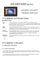 Preview for 1 page of Scantech MT-8000 Series Installation Instruction