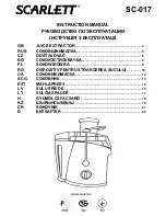 Предварительный просмотр 1 страницы Scarlett SC-012 Instruction Manual