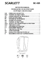 Scarlett SC-025 Instruction Manual preview