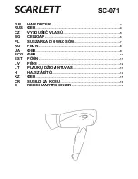 Предварительный просмотр 1 страницы Scarlett SC-071 Instruction Manual