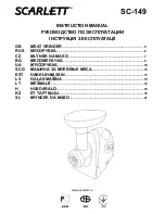 Preview for 1 page of Scarlett SC-149 Instruction Manual