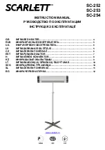 Предварительный просмотр 1 страницы Scarlett SC-252 Instruction Manual