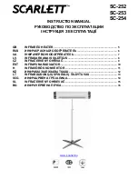 Предварительный просмотр 1 страницы Scarlett SC-254 Instruction Manual