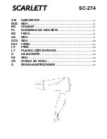 Preview for 1 page of Scarlett SC-274 Instruction Manual