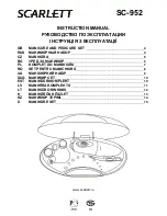 Scarlett SC-952 Instruction Manual preview