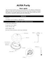 Preview for 1 page of SCENTWORKS Aura Purity User Manual