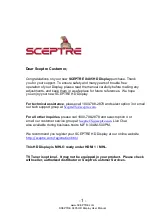 Sceptre X405 Manual preview