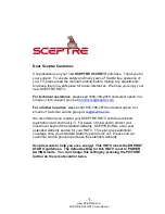 Sceptre X50 HDTV User Manual preview