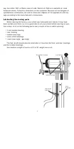 Preview for 9 page of Schacht 40th Anniversary Cherry Matchless Spinning Wheel Instructions, Maintenance And Warranty