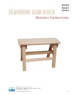 Предварительный просмотр 1 страницы Schacht CRANBROOK LOOM BENCH FL5520 Assembly Instructions