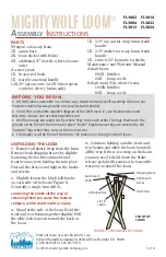 Preview for 1 page of Schacht MIGHTY WOLF LOOM Series Assembly Instructions