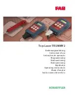 Schaeffler FAG Top-Laser TRUMMY2 Operating Instructions Manual предпросмотр