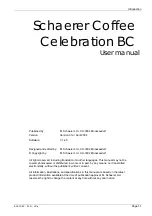 Предварительный просмотр 3 страницы Schaerer Celebration BC User Manual