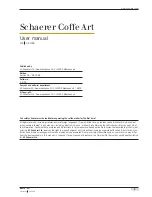 Предварительный просмотр 3 страницы Schaerer Coffe Art Service Manual