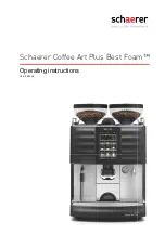 Preview for 1 page of Schaerer Coffee Art Plus Best Foam Operating Instructions Manual