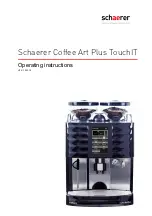 Preview for 1 page of Schaerer Coffee Art Plus TouchIT Series Operating Instructions Manual