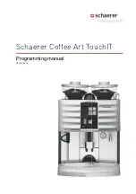 Schaerer Coffee Art TouchIT Programming Manual предпросмотр