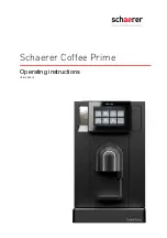 Preview for 1 page of Schaerer Coffee Prime Operating Instructions Manual