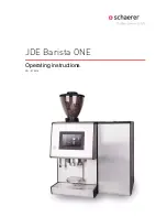 Предварительный просмотр 1 страницы Schaerer JDE Barista ONE Operating Instructions Manual