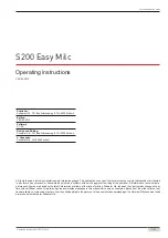 Preview for 3 page of Schaerer S200 Easy Milc Operating Instructions Manual